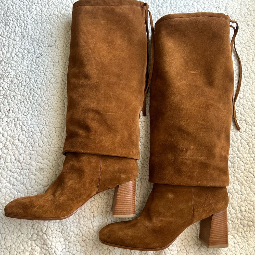 Italian Suede leather transitional boots . US Size 10